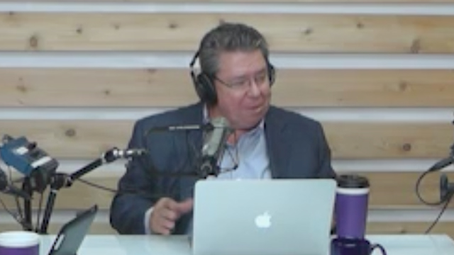 Dr. Bailey recording The Table podcast