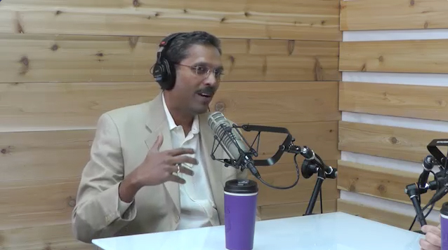 Guest speaker recording The Table podcast