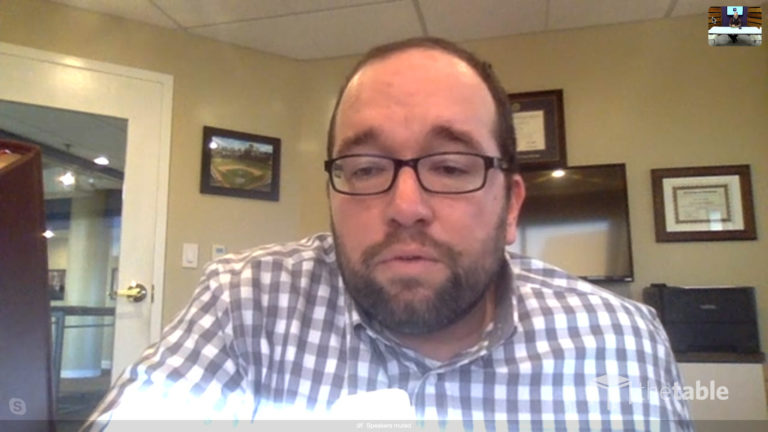 Guest speaker recording The Table podcast